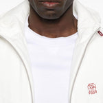 T-shirt con logo a girocollo in bianco Brunello cucinelli - uomo 