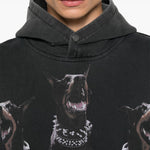 Felpa Thoroughbred con cappuccio in nero Represent - uomo 