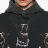 Felpa Thoroughbred con cappuccio in nero Represent - uomo 