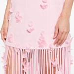 Abito Juliana con ricami floreali in rosa 
