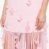 Abito Juliana con ricami floreali in rosa 