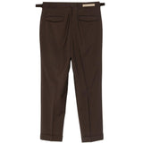 Pantaloni con fibbia e pieghe in marrone Briglia 1949- donna 