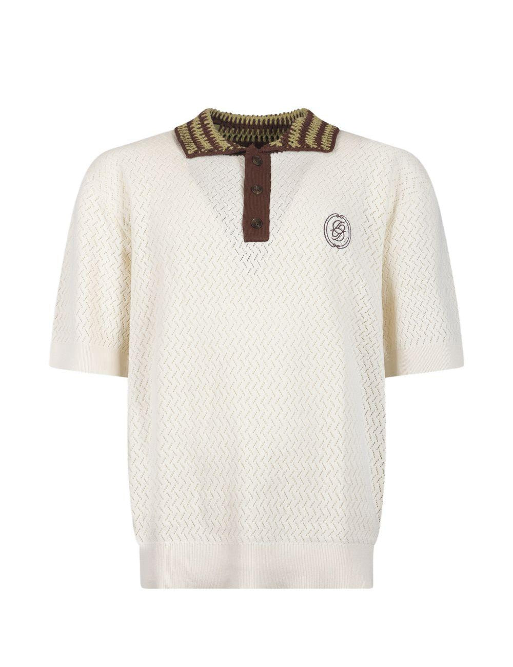 Polo con logo in bianco Drole de monsieur - uomo 