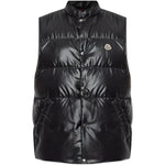 Gilet imbottito con patch logo in nero Moncler - uomo 