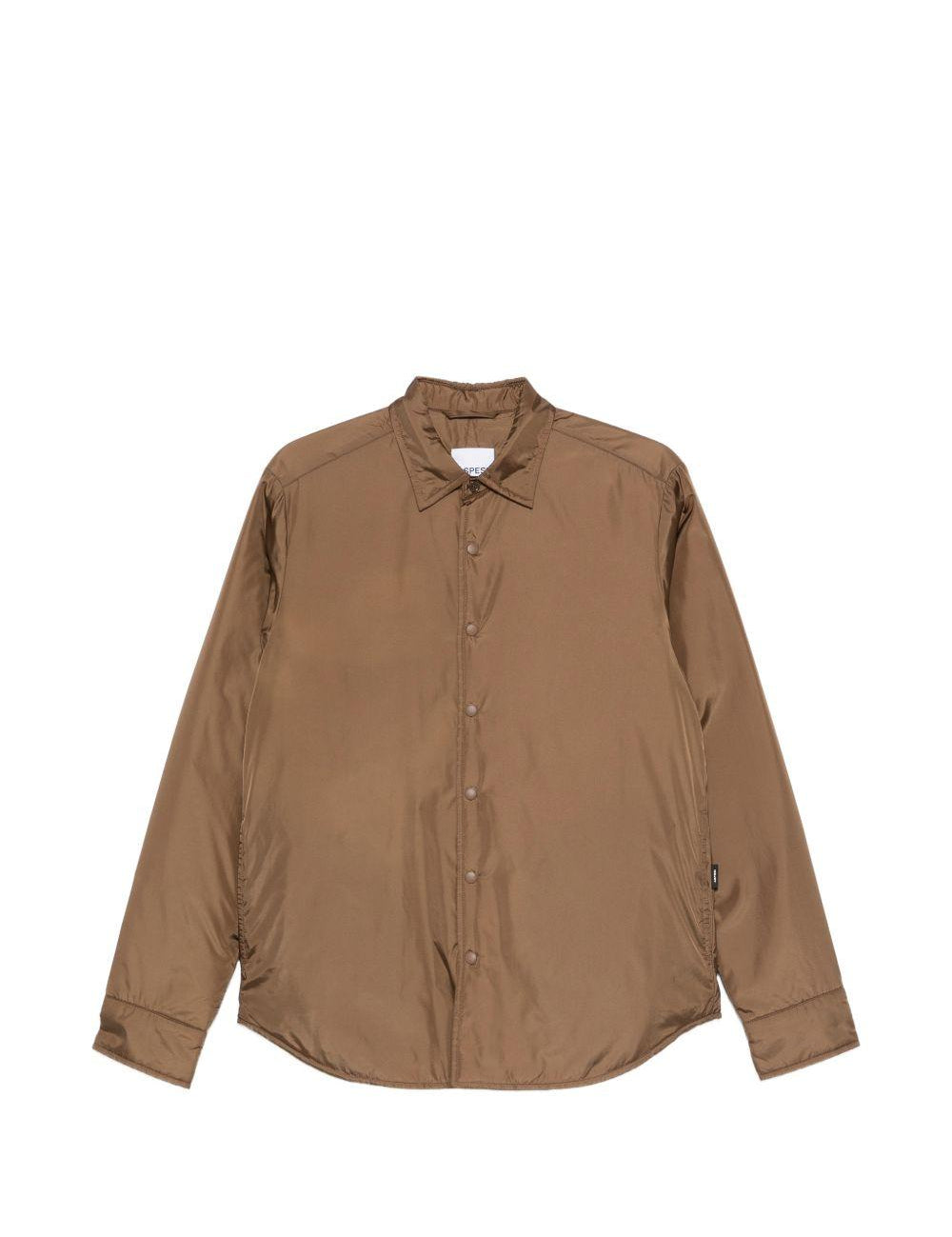 Camicia imbottita con chiusura a pressione in marrone Aspesi - uomo 
