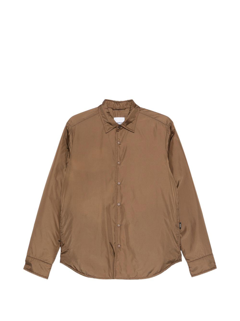 Camicia imbottita con chiusura a pressione in marrone Aspesi - uomo 