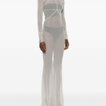 Abito maxi a pannelli temple in grigio Rick Owens - donna 