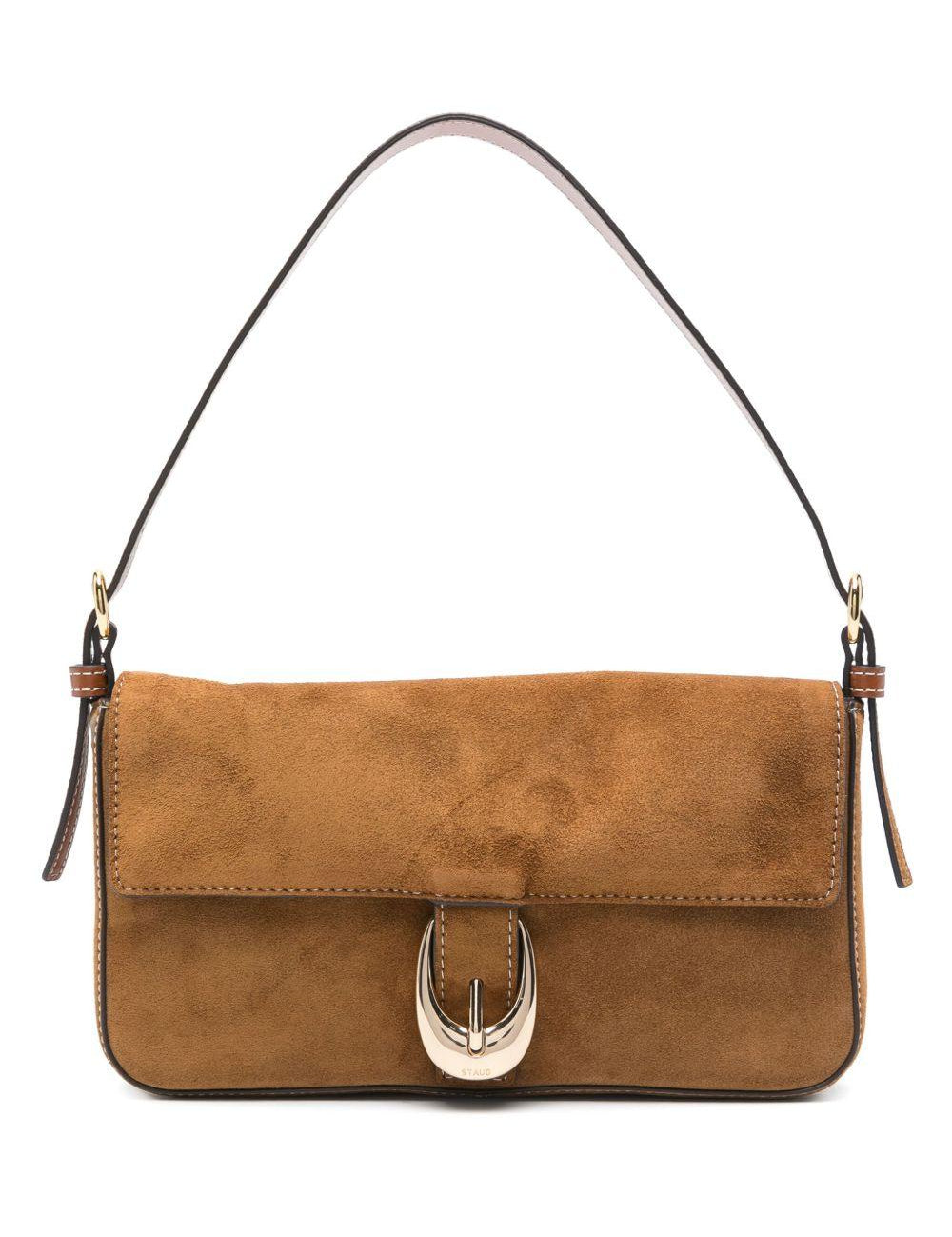 Borsa a spalla Harlow in marrone Staud - donna 