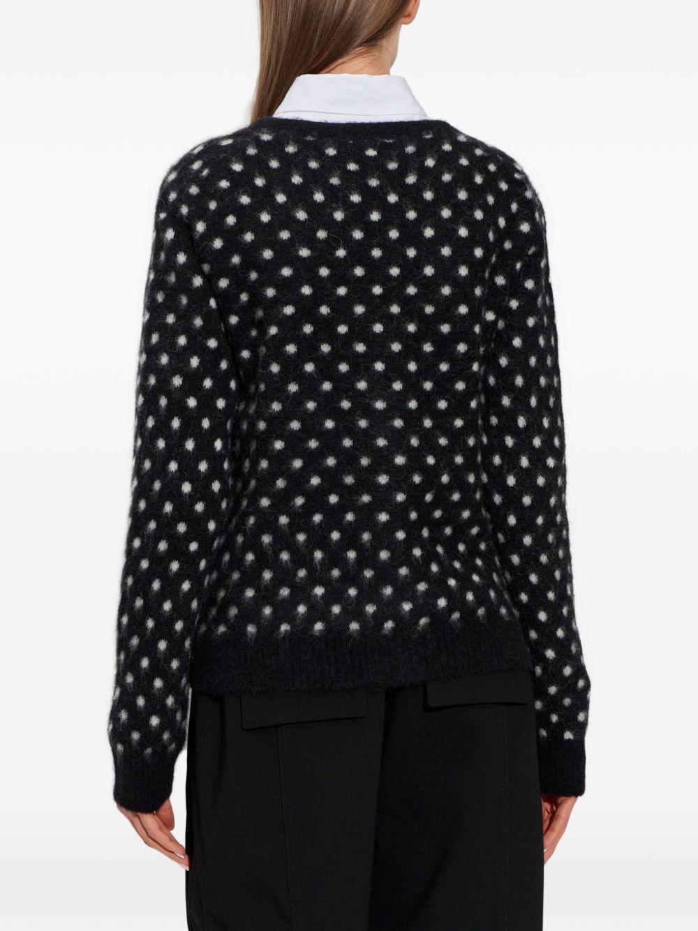Cardigan a pois in nero Ganni - donna 