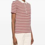 Polo con colletto a righe in beige e rosso A.P.C. - donna 