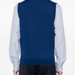 Gilet con scollo a V in blu Kangra - uomo 