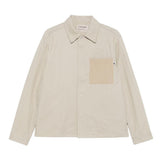Giacca-camicia con tasca in beige Carrer - unisex 
