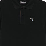Polo con logo in nero Barbour - uomo 