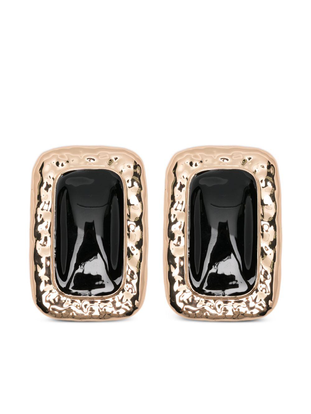 Orecchini martellati con cristalli in oro Self-portrait - donna 