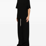 T-shirt a girocollo in nero 