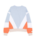 Felpa color block con stampa grafica in arancione e blu Pdf - uomo 