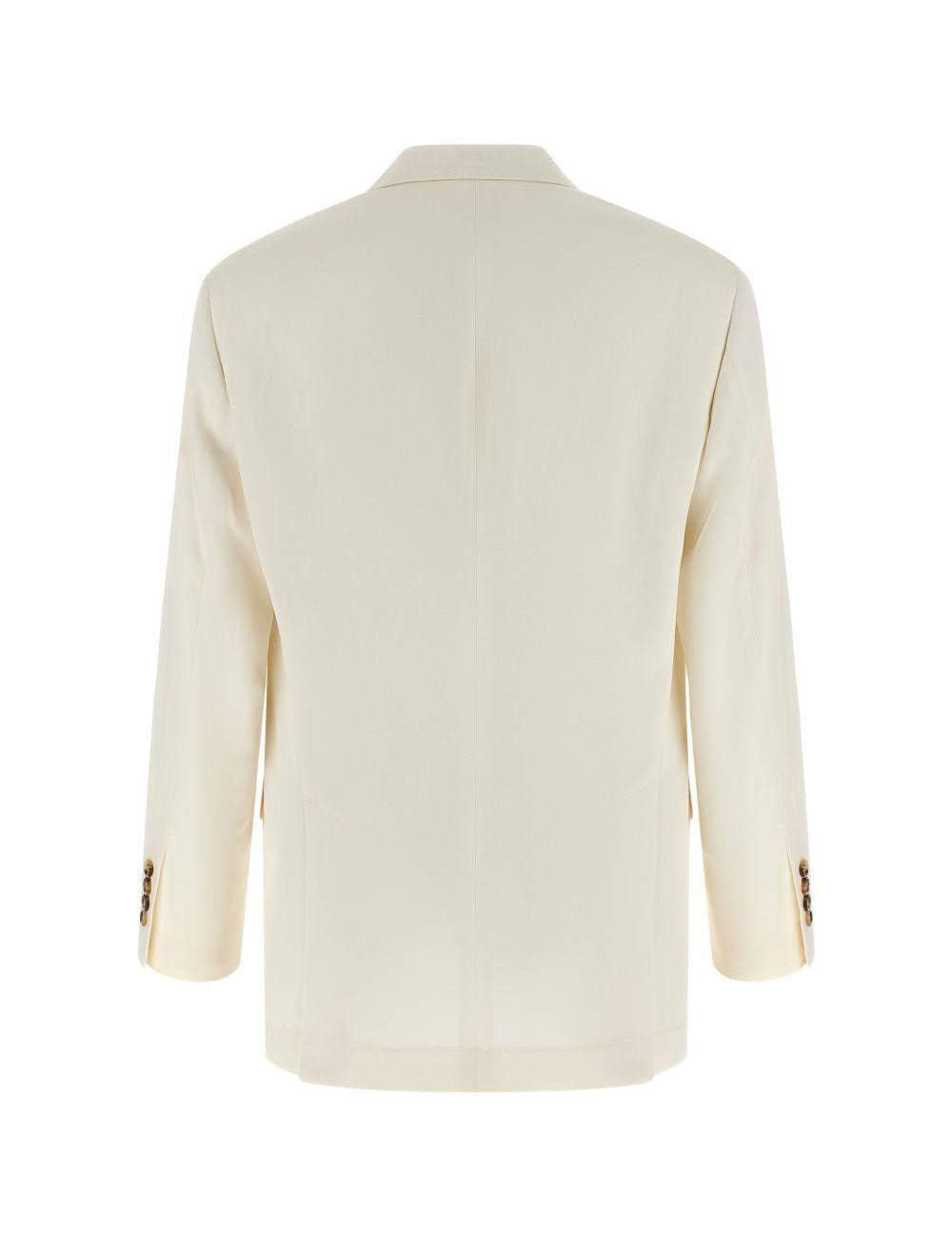 Blazer doppiopetto in beige Brunello cucinelli - uomo 