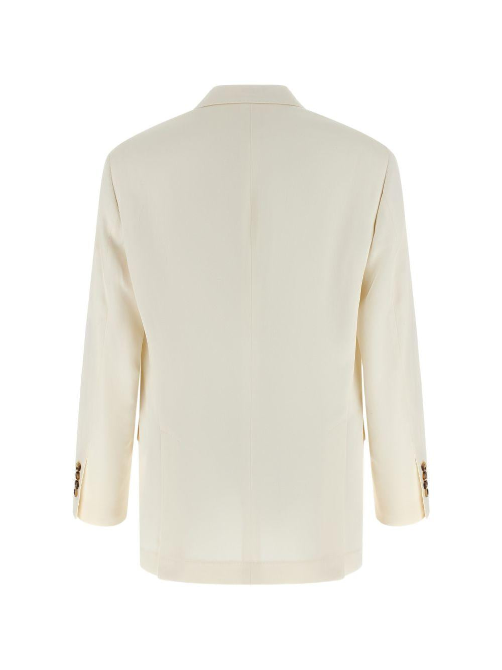 Blazer doppiopetto in beige Brunello cucinelli - uomo 