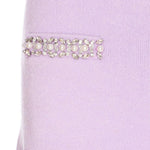 Gonna in maglia con strass in lilla Self-portrait - donna 