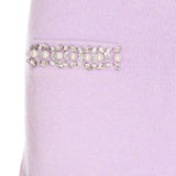 Gonna in maglia con strass in lilla Self-portrait - donna 