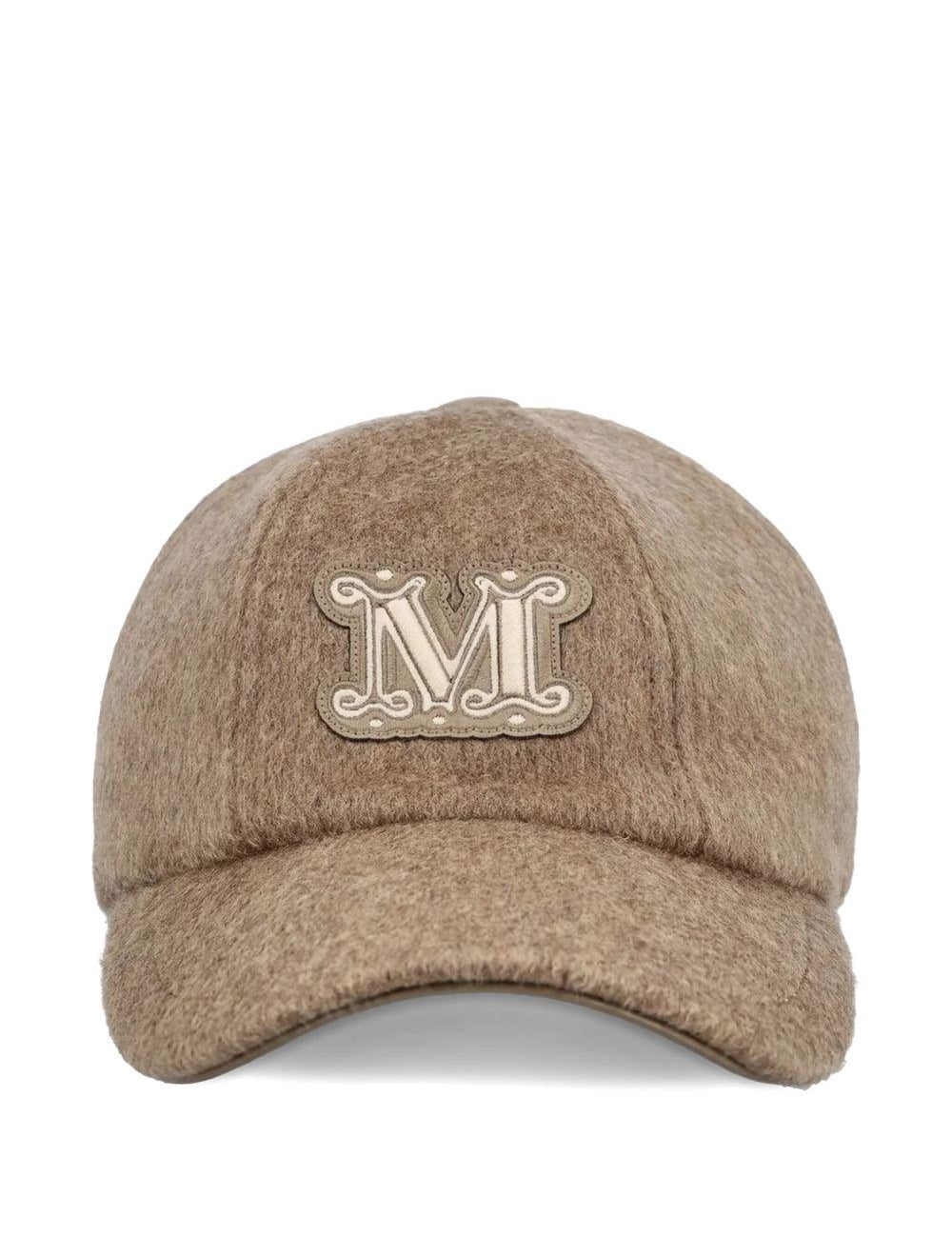 Cappello con targa e logo in marrone Maxmara - donna 