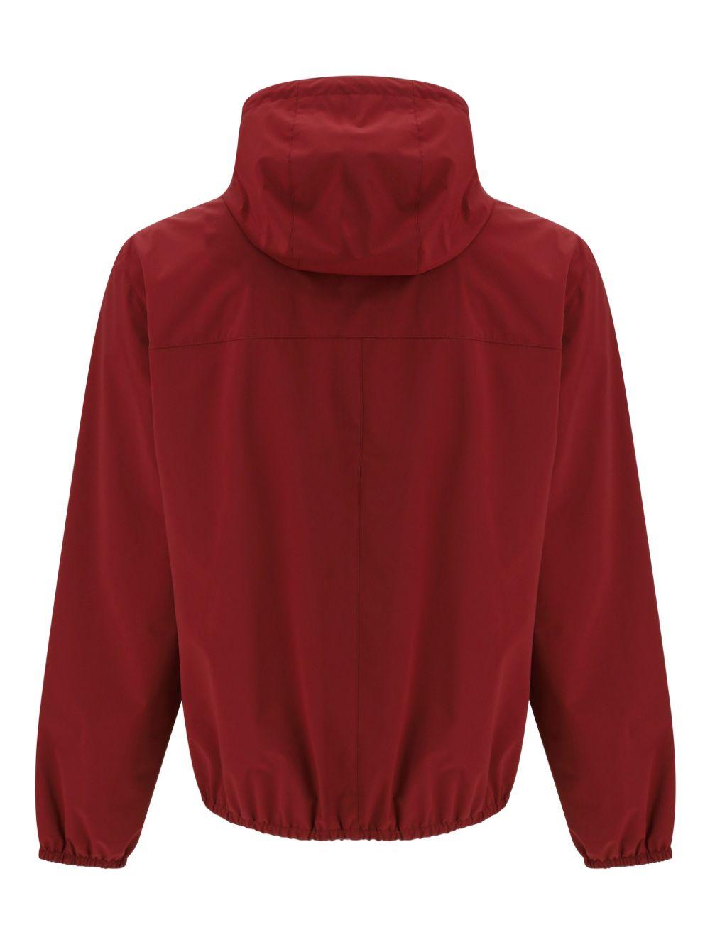 Giacca con cappuccio e zip in rosso Brunello cucinelli - uomo 
