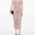 Abito midi drappeggiato in lilla Alex Perry - donna 