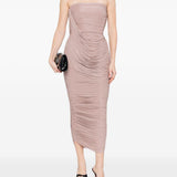 Abito midi drappeggiato in lilla Alex Perry - donna 