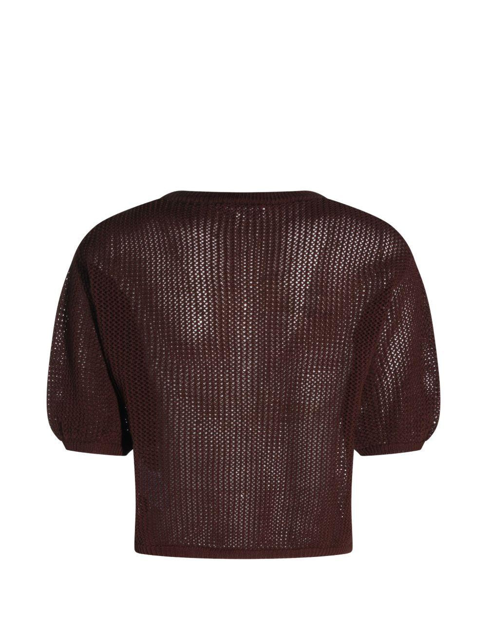Top crop papavero in nero Antonelli - donna 