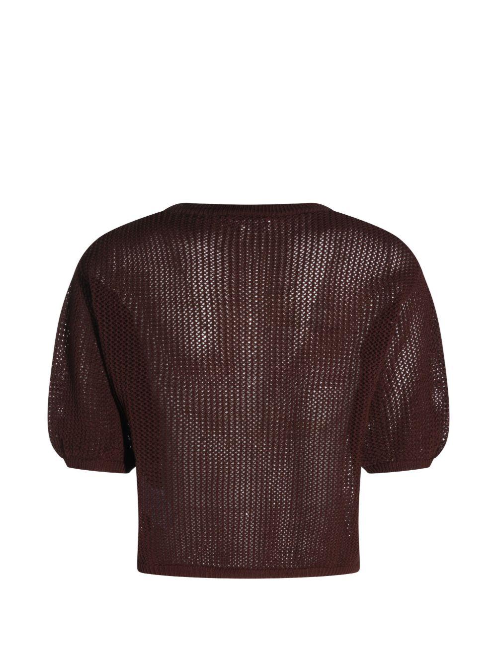 Top crop papavero in nero Antonelli - donna 