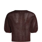 Top crop papavero in nero Antonelli - donna 