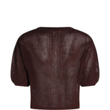 Top crop papavero in nero Antonelli - donna 