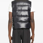 Gilet imbottito con bottoni in blu Moncler - uomo 