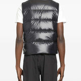 Gilet imbottito con bottoni in blu Moncler - uomo 