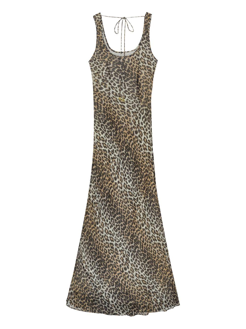 Abito con stampa animalier Ganni - donna 