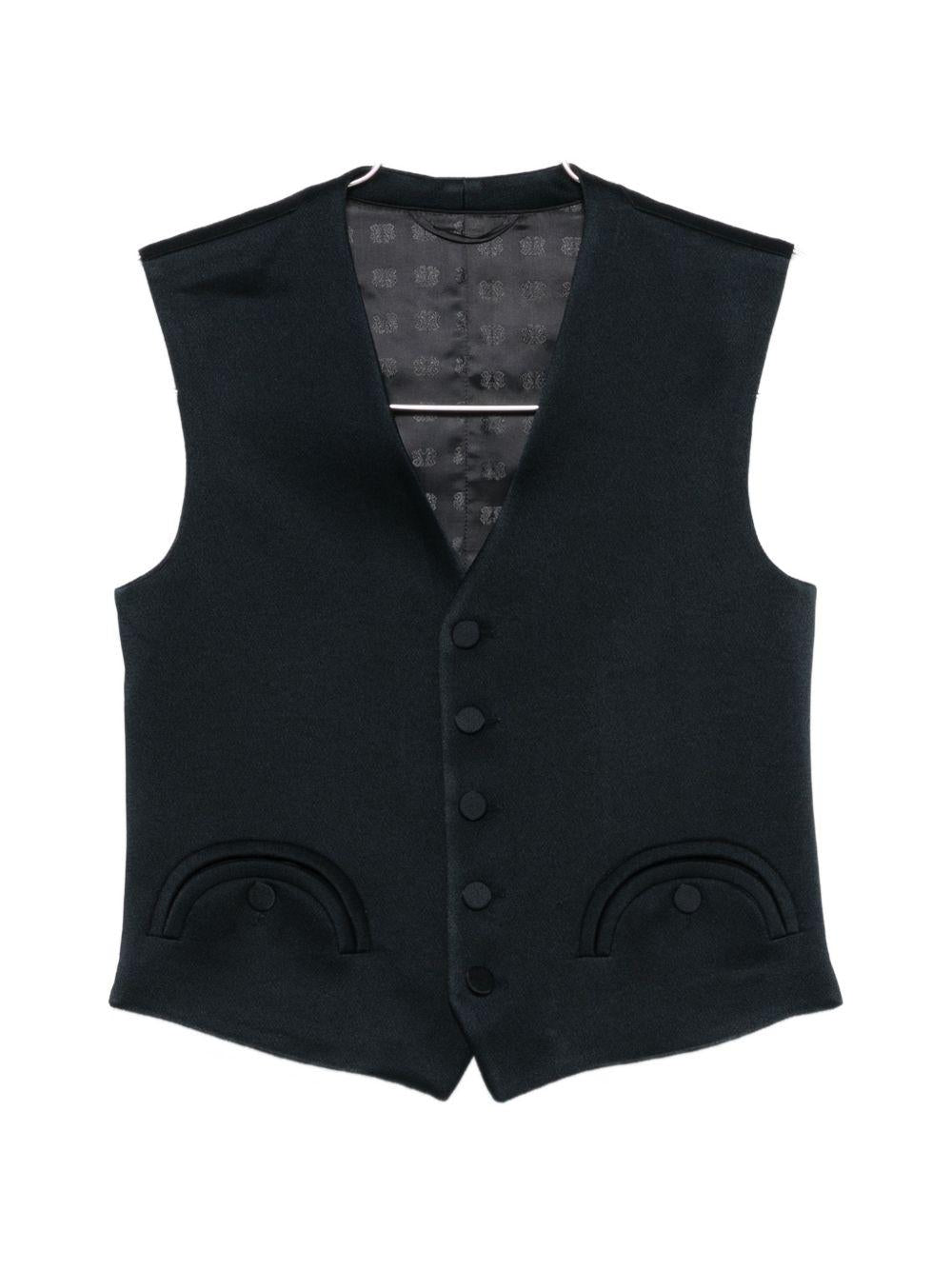 Gilet con tasca e bottoni in blu Blazé milano - donna 