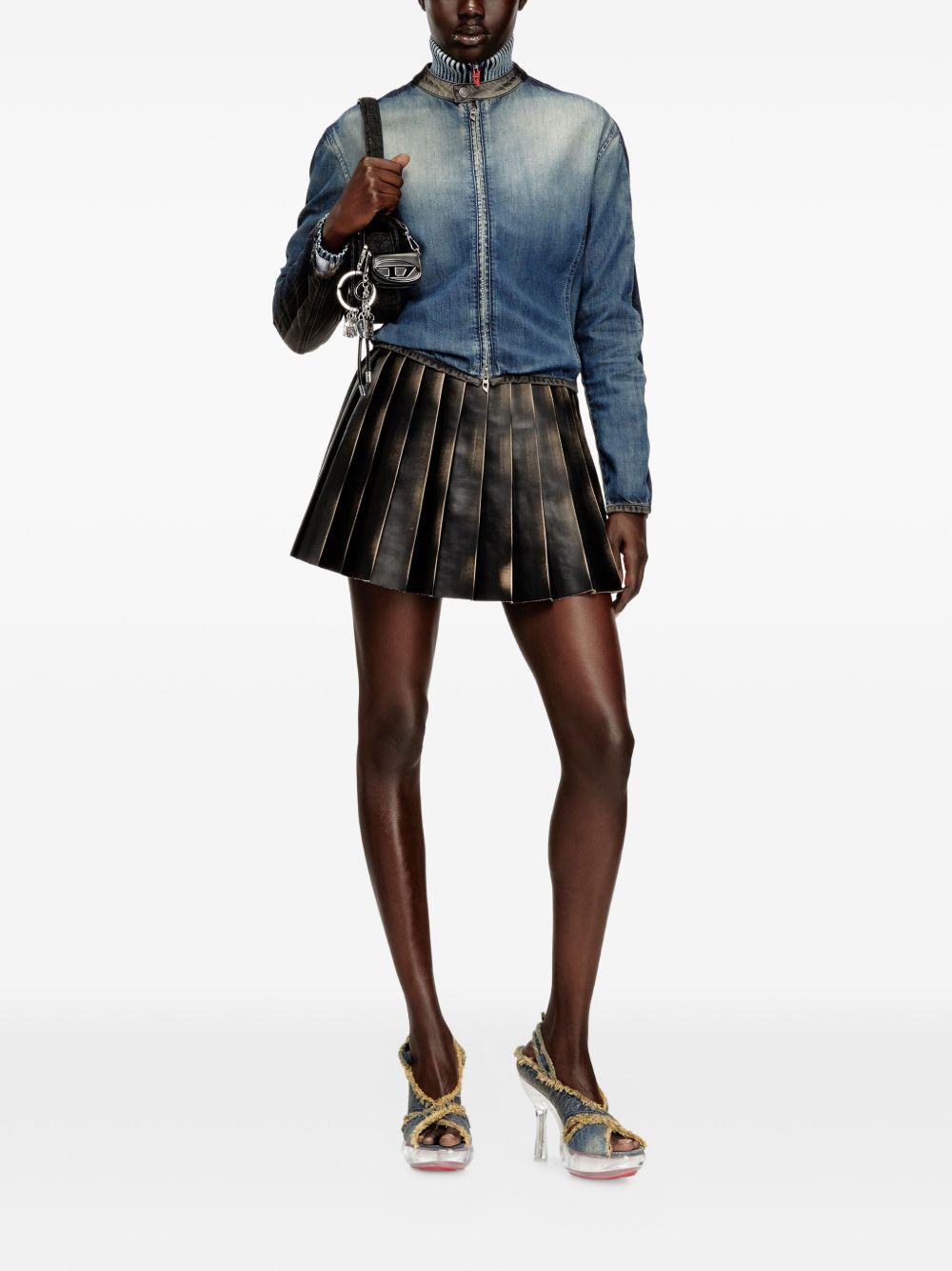 Minigonna plissé in marrone Diesel - donna 