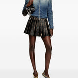 Minigonna plissé in marrone Diesel - donna 