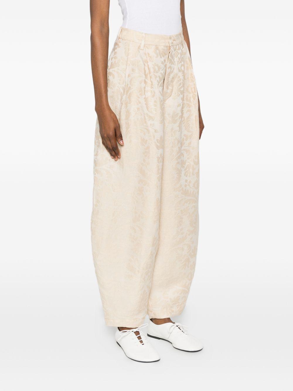 Pantaloni in jacquard Piper in beige Uma wang  - donna 