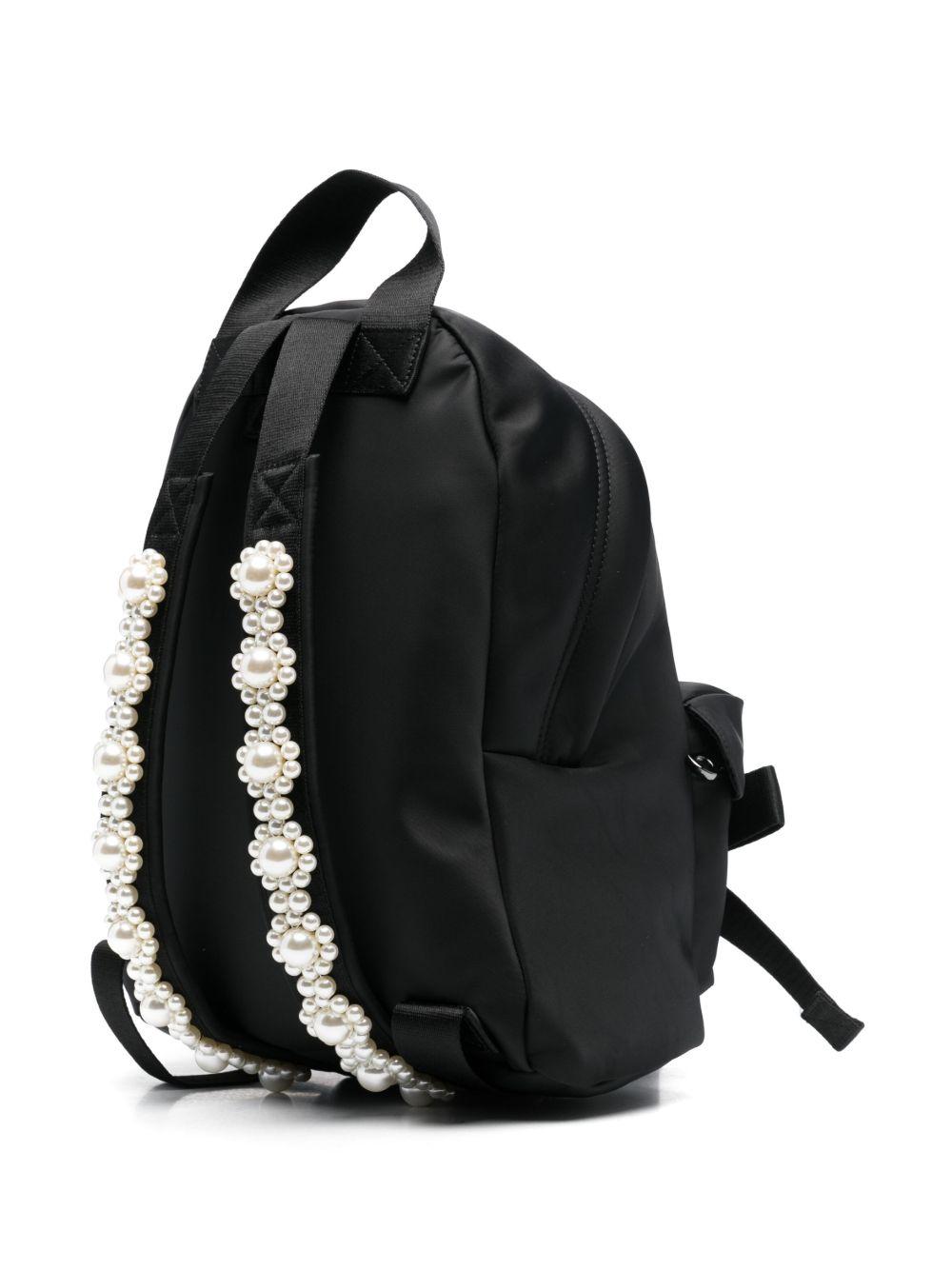 Zaino decorato con perle in nero Simone rocha - donna 