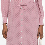 Abito midi con pois in lilla Alessandra Rich - donna 
