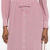 Abito midi con pois in lilla Alessandra Rich - donna 