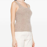 Top con finitura spazzolata in beige Gotha - donna 