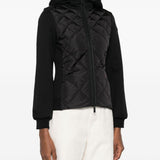 Felpa trapuntata con cappuccio in nero Moncler - donna 