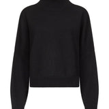 Maglione a collo alto Luke in nero Loulou de saison - donna 