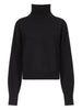 Maglione a collo alto Luke in nero Loulou de saison - donna