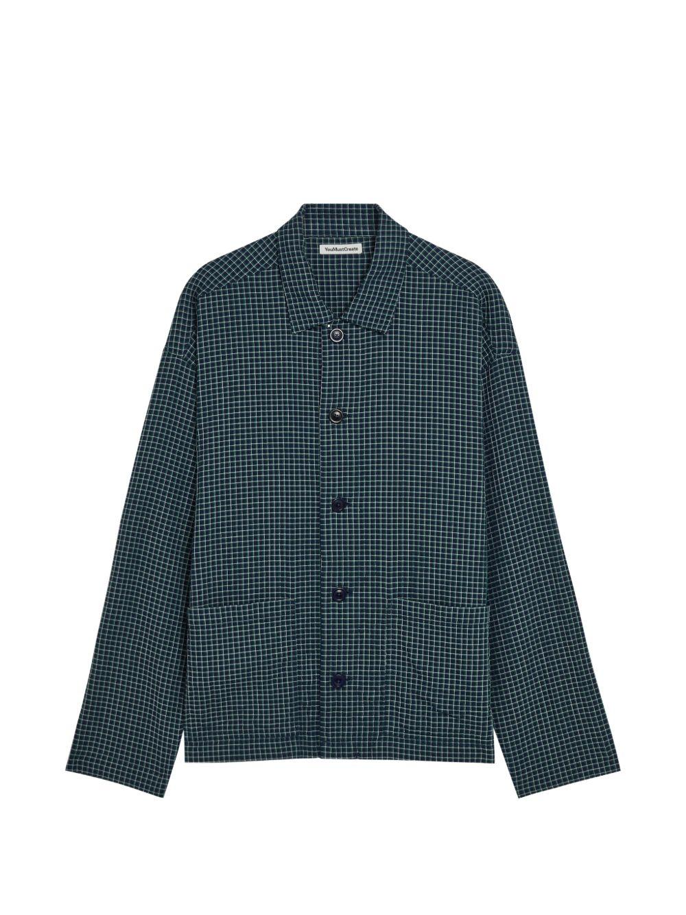 Camicia a quadretti con tasca applicata in blu Ymc - uomo 