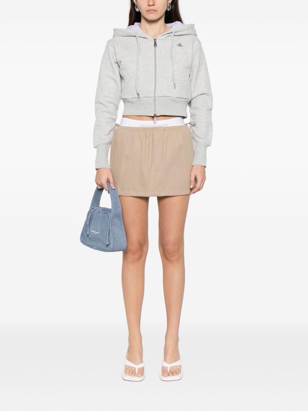 Minigonna con coulisse in vita in beige Alexander wang - donna 