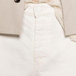 Jeans a gamba larga in bianco Ami paris - uomo 