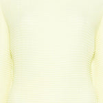 Top a maniche lunghe con design plissettato in giallo lime Issey miyake  - donna 